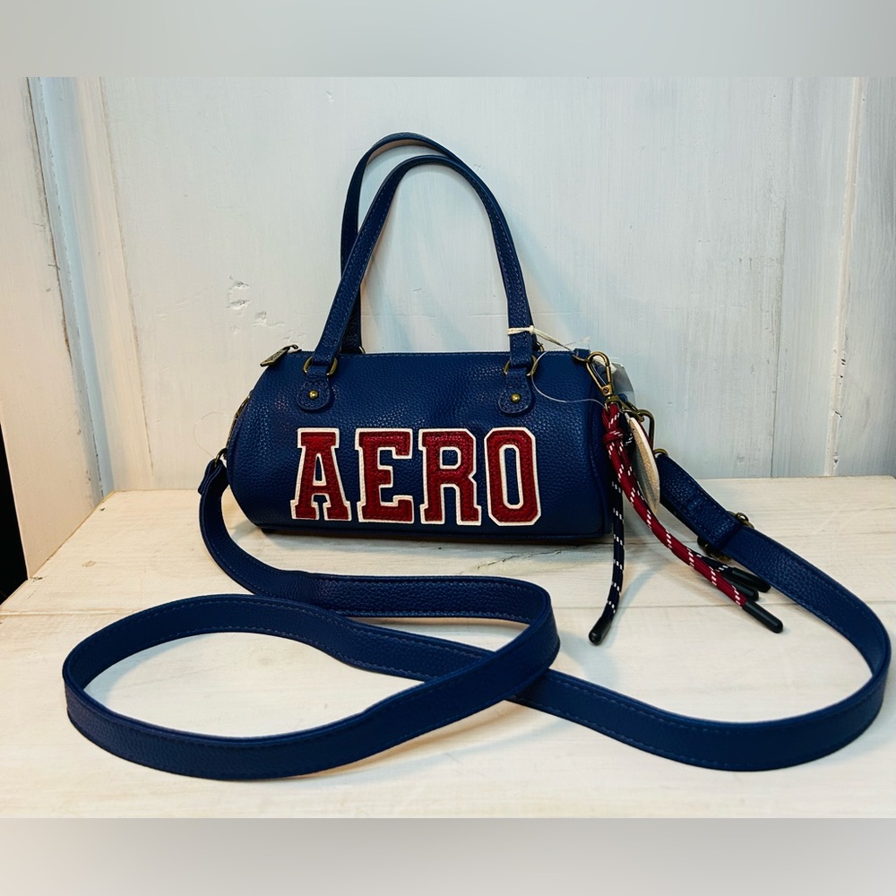 NWT Aero Blue Mini Barrel Bag Crossbody